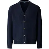 Hackett London for man. HM7000268 Navy Blue Lambswool Cardigan (XL), Casual, Classic