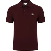 Lacoste Polo Pique Aubergine Bordeaux Lilla Størrelse