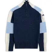 Bergans Lyderhorn Half-Zip Ullgenser Dame Navy Blue/Light Dusty Blue S