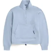 Bergans Midtli Midlayer Cropped Half-Zip Genser Dame Cool Blue XL