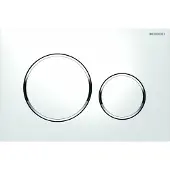 Geberit Sigma 20 betjeningsplade i hvid/krom