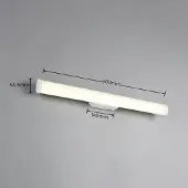 TRIO LED-vegglampe Ernesto, matt hvit, bredde 60 cm, 4 000 K, IP44