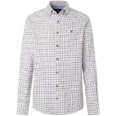 Hackett London for man. HM3010854 Brown Flannel Check Shirt (XL), Casual, Cotton, Long sleeve