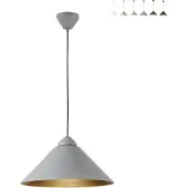 LUCE Design Hengelampe Big Bang grå/gullfarget, Ø 49 cm, metall