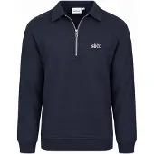 Supply & Co Aarav Genser Polokrage Half Zip Navy Mørkeblå Størrelse