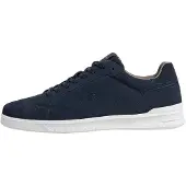Hackett London for man. HMS200128 Navy blue Brando Soft leather sneakers (44), Flat, Suede, Laces, Casual