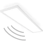 Briloner LED-panel Move, sensor, 98 x 20 cm, IP44, plast, hvit