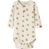 Lil´ Atelier Lil' Atelier Body I/e - NbmGayo - Turtledove/Pumpkin - - 1 år (80) - Langermet Body