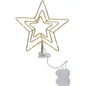 Star Trading LED-tretopp Topsy, 3D-stjerne batteridrift