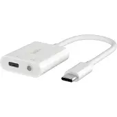 Belkin RockStar - USB-C til hodetelefonjakk / ladeadapter - USB-C hann til USB-C, minijakk hunn - USB Power Delivery (60W)