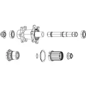Zipp Zm2 Rear Set Axle End Cap Hylse