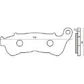 RMS Beauty Honda Sh 150i 225102543 Sintrede Bremseklosser