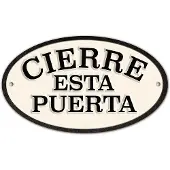 Magnet & Steel Oval-cierre Esta Puerta Varselskilt