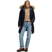 Superdry Faux Fur Fuji Mid Length Jakke