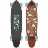 Long Island Longboards Flowers 37.85"x9.3" Kicktail Komplette mønster