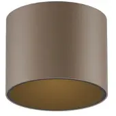 Pure LED-taklampe til badet Point, bronsefarget, Ø 11 cm, IP44