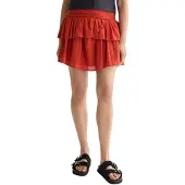 Scotch & Soda Crinkle Gauze Gathered Smocked Kort Skjørt