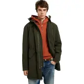 Pepe Jeans for man. PM4027355 Green Fish Tail parka (L), Casual, Polyamide