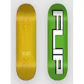 Flip Squared Logo Green 8.25"X31.85" Skateboard Deck mønster