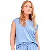 Gisela Oversize Ermeløs T-skjorte