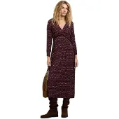 Pepe Jeans for woman. PL9537897 Jazelin burgundy dress (M), Casual, Maroon, Viscose, 3/4 Sleeve