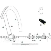 Mavic Cosmic Pro Carbon Sl Ust Bakre Høyre Eiker 12 Enheter