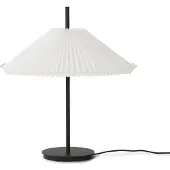 New Works LED-bordlampe Nebra, svart/hvit, 45 cm, tekstil