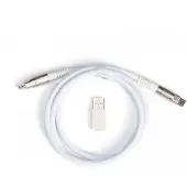 Keychron Dobbeltsleevet Geek USB 8K-kabel (White) - Tastaturkabel - Hvit
