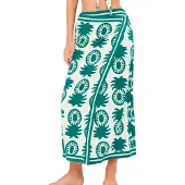 Gisela Pineapple Print Pareo Skjørt