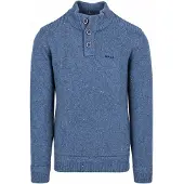 NZA Eltham Genser Mocker Melange Capri Blue Blå Størrelse