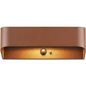 Nordlux Marcellio LED-solcelledrevet utendørs vegglampe, brun, med sensor, IP54