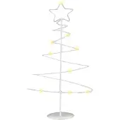 Wellhome Juletre Med Stjerne 46 Led-lys Og Tidsur 24x10x53 Cm