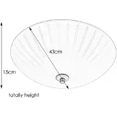 Markslöjd Glass-taklampe Cut, Ø 43 cm