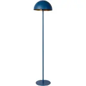 Lucide Gulvlampe Siemon av stål, Ø 35 cm, blå