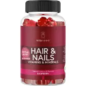 VitaYummy Hår & Negler Vitaminer 60 Gummies Bringebær