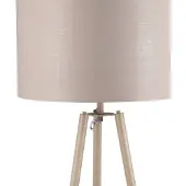 Reality Gulvlampe Colette, beige, trebenet, metall, stoff, E27
