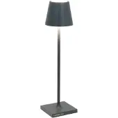 Zafferano Poldina micro batterilampe, IP65 mørkegrå