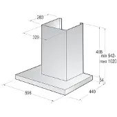 Gorenje WHT66236B, 469 m³/t, Ducted/Resirkulerende, A, C, C, 60 dB