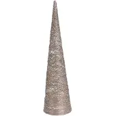 Wellhome Kjegleformet Tre Med 40 Varmhvite Led-lys 20x20x76.5 Cm