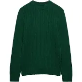 Superdry Cotton Cable Knit Crew Genser