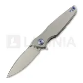 Spartan Blades Pandia foldekniv, Satin/Blasted Titanium & Blue HW, Stonewash