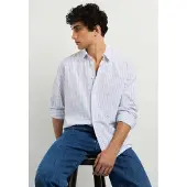 Pepe Jeans for man. PM3091470 Blue, white Robert shirt (L), Casual, Cotton, Long sleeve