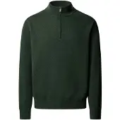 Hackett for man. HM7000243 Green Merino Cash Mix Hzip zipped jumper (XL), Casual, Wool, Classic, Long sleeve