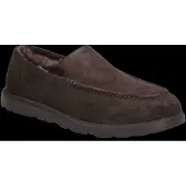 Ugg for man. 1180472 Dark brown Shep leather moccasins (45), Flat, Suede, None, Casual
