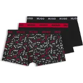 HUGO Design 10267989 Trunk Red Boxers 3 Enheter