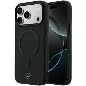 Mercedes Leather 3D MagSafe Case for iPhone 18 Pro / 17 Pro - Black
