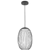 LUCANDE utendørs LED-pendellampe Richi, svart, Ø35 cm, dimbar
