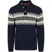 NZA Genser Nordic Wool Blend Navy Blå ørkeblå Størrelse