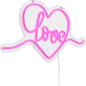 QAZQA Neon vegglampe rosa inkl. LED - Love