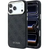 GUESS iPhone 18 Pro Max 4G Gold Frame-deksel - MagSafe-kompatibel - Svart